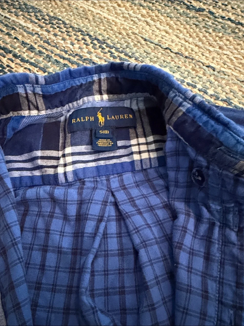 Ralph Lauren Blue Plaid Button-Down Shirt